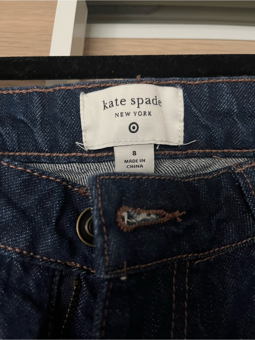kate spade Dark Navy Wide Cuff Boyfriend Jeans - Picture 5 of 6